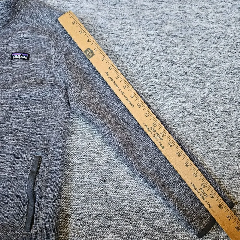 Patagonia Better Sweater Jacket Kids Medium 10 Gray Full Zip Fleece Mock Neck